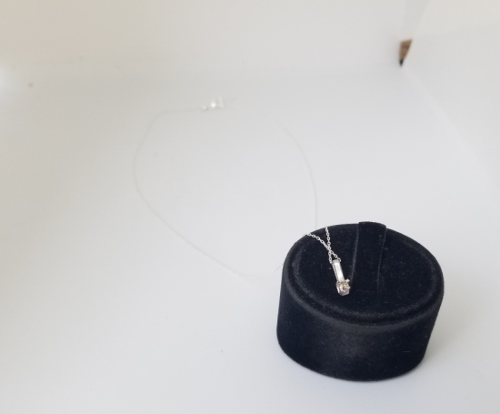 PIRLANTA TAŞLI ÖZEL YAPIM GÜMÜŞ KOLYE