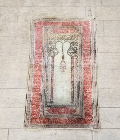 OSMANLI DÖNEMİ ÇOK NADİR İPEK HEREKE SECCADE