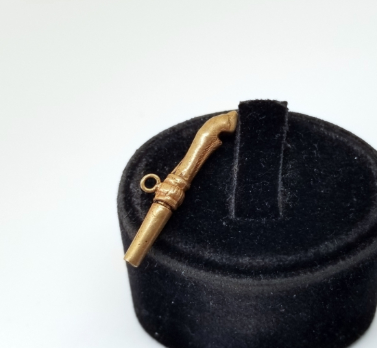 CEYLAN AYAĞI FORMUNDA YAPILMIŞ OSMANLI DÖNEMİ CEP SAATİ ANAHTARI