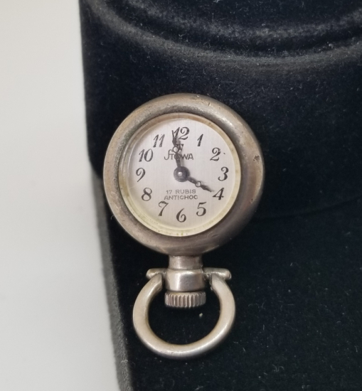 GÜMÜŞ KASA ANTİKA KURMALI KOLYE SAAT