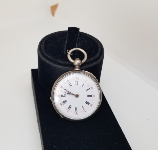 ARKADAN KURMALI GÜMÜŞ KASA OSMANLI DÖNEMİ CEP SAATİ