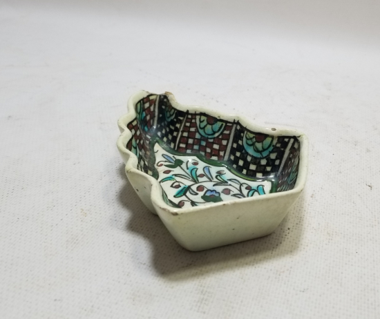 OSMANLI DÖNEMİ KUBBELİ FORMLU EL BOYAMA KÜTAHYA HURMALIK - İFTARİYELİK