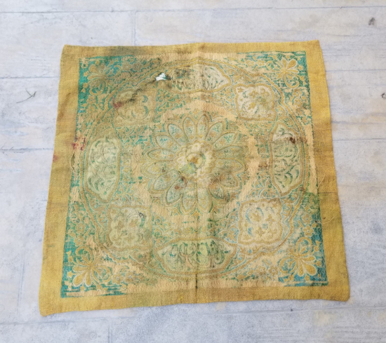 OSMANLI DÖNEMİ HEREKE DOKUMASI İPEK NADİR SAKAL-I ŞERİF - KUTSAL EMANET ÖRTÜSÜ