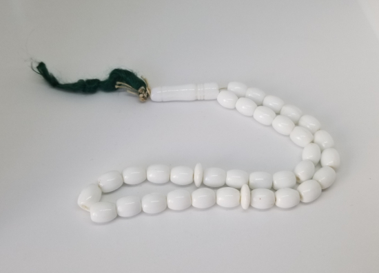 OSMANLI DÖNEMİ OPALİN FORMUNDA YAPILMIŞ NADİR BEYKOZ TESPİH