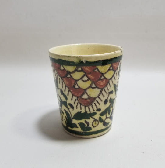 OSMANLI DÖNEMİ EL BOYAMA KÜTAHYA ŞERBET BARDAĞI