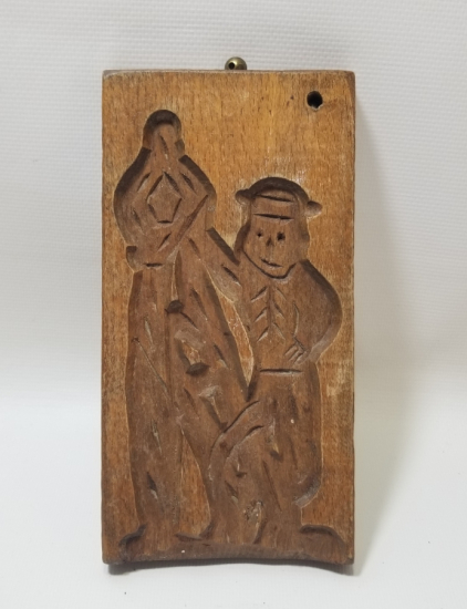 EL OYMA İŞÇİLİKLİ ANTİKA AHŞAP KURABİYE KALIBI