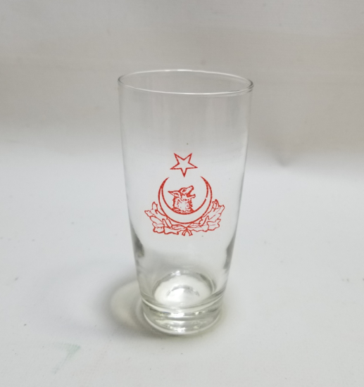 CUMHURİYET BAŞLARI ÇOK NADİR ÜZERİ BOZKURT VE AY YILDIZLI BARDAK