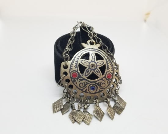 SAVAT İŞÇİLİKLİ VE AY YILDIZ FİGÜRLÜ OSMANLI DÖNEMİ FES SÜSÜ