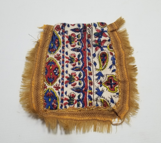 KIRKAĞAÇ BASKISI KUMAŞTAN YAPILMIŞ OSMANLI DÖNEMİ GELİN KESESİ