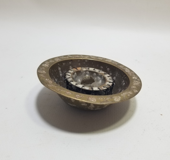 İÇİ AYETLERLE DEKORLU ANTİKA ŞİFA TASI