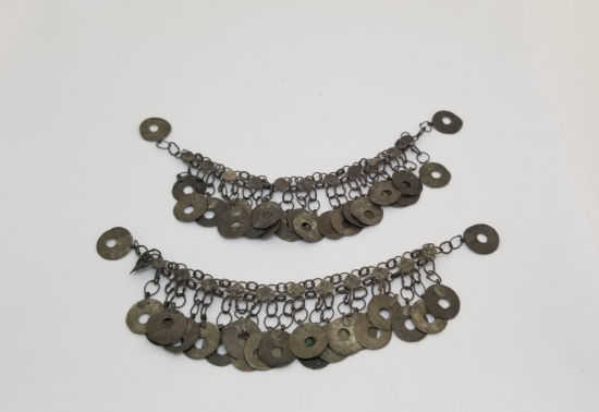 OSMANLI DÖNEMİ İKİ ADET ALINLIK PARÇASI - FES SÜSÜ