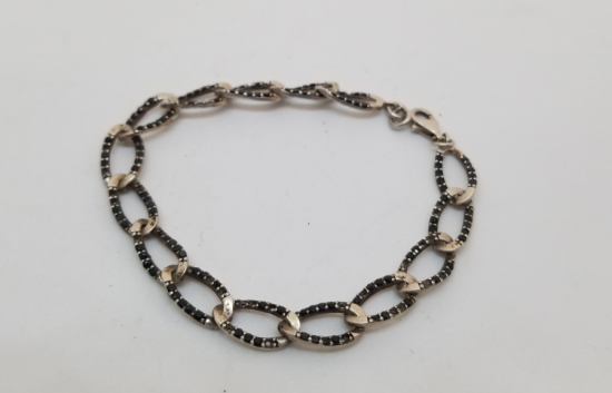 GRANAT TAŞLI GÜMÜŞ BİLEKLİK