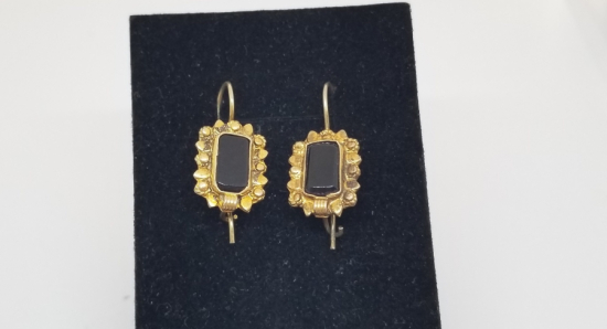 ÖZEL YAPIM ALTIN KAPLAMA AKİK TAŞLI OSMANLI DÖNEMİ KÜPE