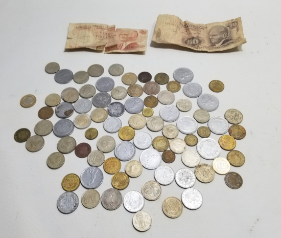 ANTİKA METAL VE KAĞIT PARA LOTU