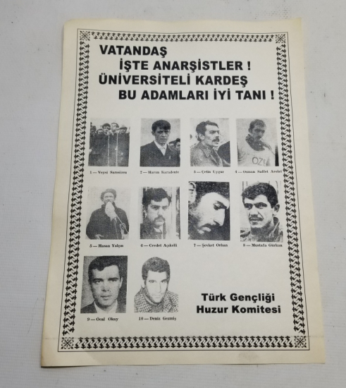 1970 LERDEN ÇOK NADİR SİYASİ AFİŞ