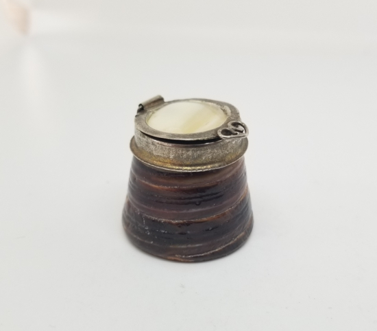 GÜMÜŞ KAPAKLI OSMANLI DÖNEMİ HOKKA