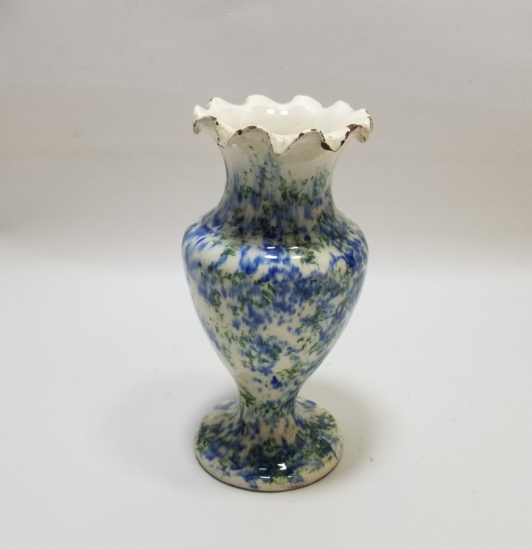 NADİR RENKTE EL BOYAMA İŞÇİLİKLİ ANTİKA KÜTAHYA VAZO