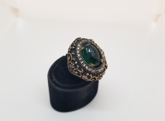 HÜRREM MODEL KABARTMA İŞÇİLİKLİ BÜYÜK BOY YÜZÜK