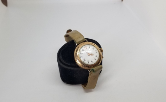 NADİR TİPTE OSMANLI DÖNEMİ ALTIN KAPLAMA KOL SAATİ