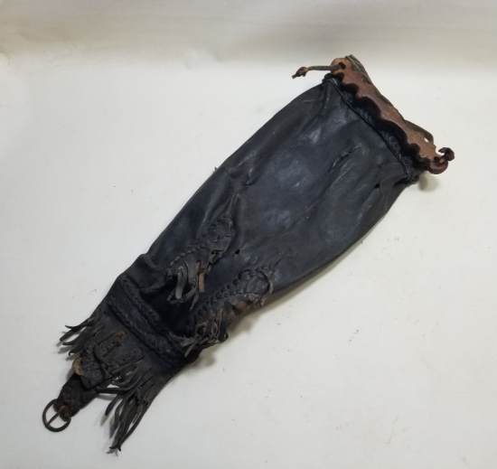 OSMANLI DÖNEMİ DERİDEN MAMUL ÇOK NADİR SADAK - OKÇU ÇANTASI