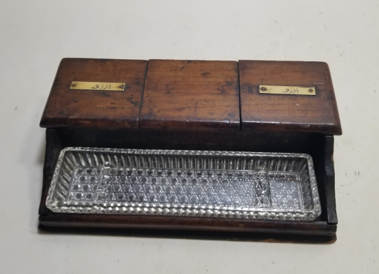 ÜZERİ OSMANLICA YAZILI VE FİLDİŞİ APLİKLİ OSMANLI DÖNEMİ YAZI TAKIMI