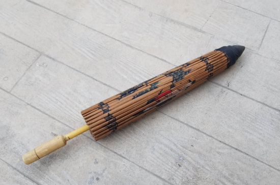 EL BOYAMA İŞÇİLİKLİ ANTİKA UZAKDOĞU ŞEMSİYE