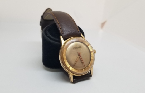 ÇALIŞIR DURUMDA ALTIN KAPLAMA VIALUX KURMALI KOL SAATİ