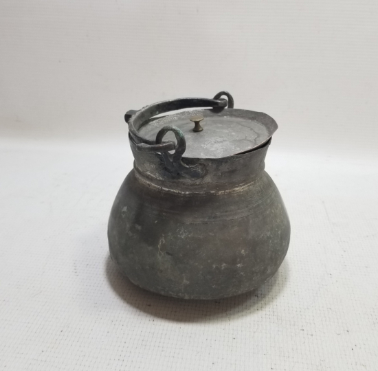 OSMANLI DÖNEMİ KAPAKLI BAKIR YOĞURT BAKRACI