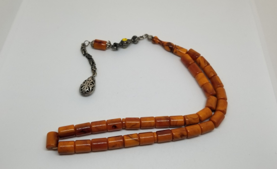 ÇUBUK MALZEMEDEN YAPILMIŞ ÇEKOSLAVAK KATALİN TESPİH