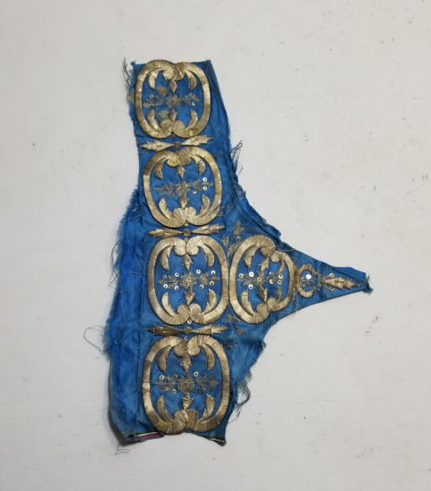 ALTIN SIRMA İŞÇİLİKLİ OSMANLI DÖNEMİ KIYAFET PARÇASI