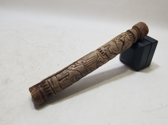 ÜZERİNDE GEYİK, ÇAKAL VE TAVŞAN GİBİ HAYVAN FİGÜRLERİ BULUNAN OSMANLI DÖNEMİ NADİR ŞAMANİK TEF TOKMAĞI