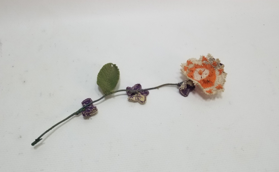 OSMANLI DÖNEMİ İĞNE OYALI KOZAK YÖRESİ NADİR GELİN ÇİÇEĞİ