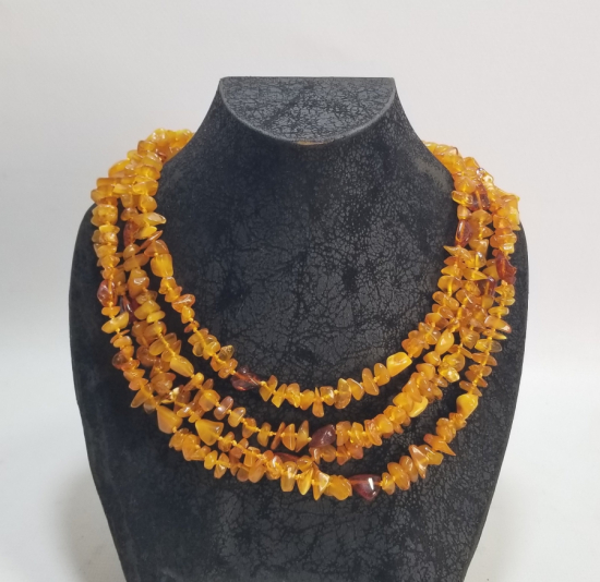 BÜYÜK BOY NADİR RENKTE DAMLA KEHRİBAR GERDANLIK