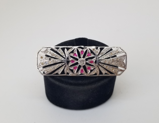 ELMAS VE YAKUT TAŞLI ÖZEL YAPIM BROŞ