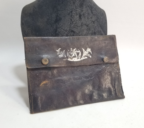 ÜZERİ GÜMÜŞ VARAKLI OSMANLI DÖNEMİ NADİR SUBAY CÜZDANI