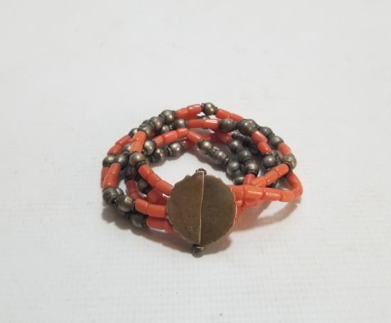 OSMANLI DÖNEMİ NADİR MERCAN TAŞLI NADİR GÜMÜŞ BİLEKLİK