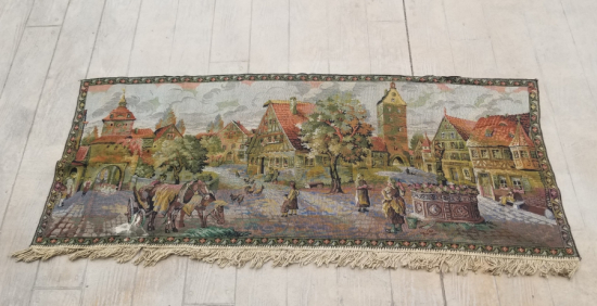 EL İŞİ ANTİKA GOBLEN DUVAR PANOSU