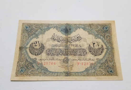 MEHMET REŞAT HAN DÖNEMİ KAĞIT 2,5 LİRA