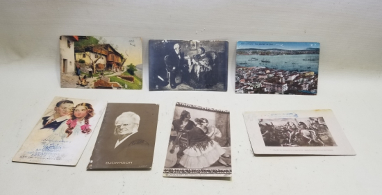 YENİBAHÇELİ ŞÜKRÜ KOLEKSİYONUNDAN OSMANLI DÖNEMİ ARKALARI YAZILI KARTPOSTAL LOTU