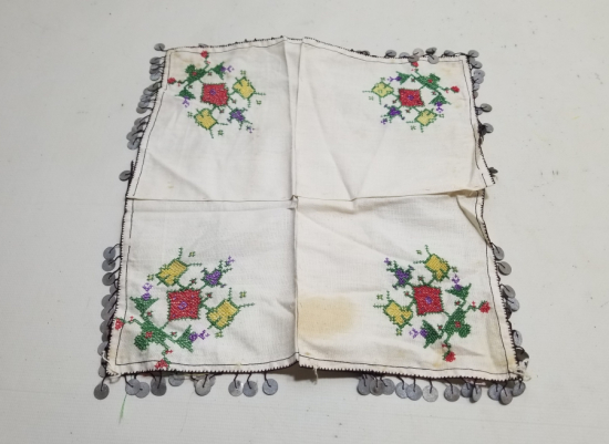 KANAVİÇE İŞÇİLİKLİ ANTİKA PULLU SÖZ ÇEVRESİ