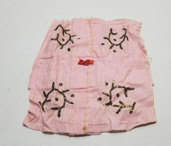 ÜZERİ OSMANLICA YAZILI OSMANLI DÖNEMİ TELKIRMA İŞÇİLİKLİ SÖZ MENDİLİ