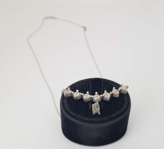 ELMAS TAŞLI ÖZEL YAPIM KOLYE- GERDANLIK