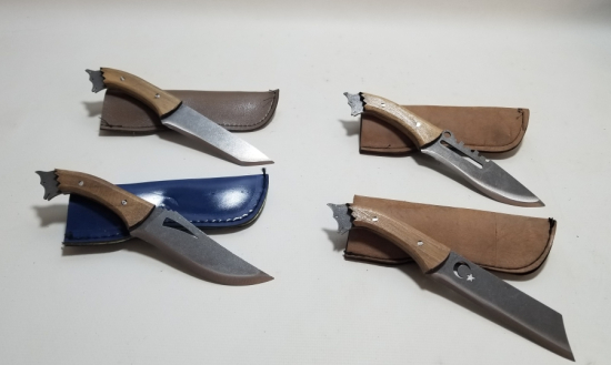 ÖZEL YAPIM KURT BAŞLI KAMPÇI BIÇAKLARI LOTU