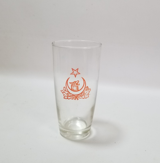 CUMHURİYET BAŞLARI ÇOK NADİR ÜZERİ BOZKURT VE AY YILDIZLI BARDAK