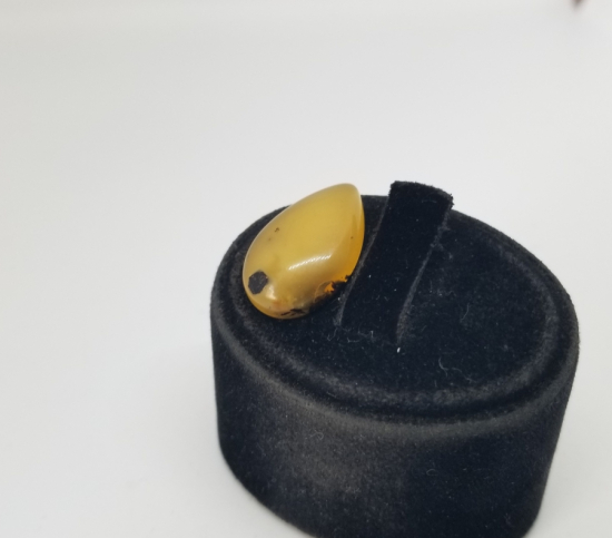 BİTKİ FOSİLLİ NADİR DAMLA KEHRİBAR YÜZÜK KAŞI