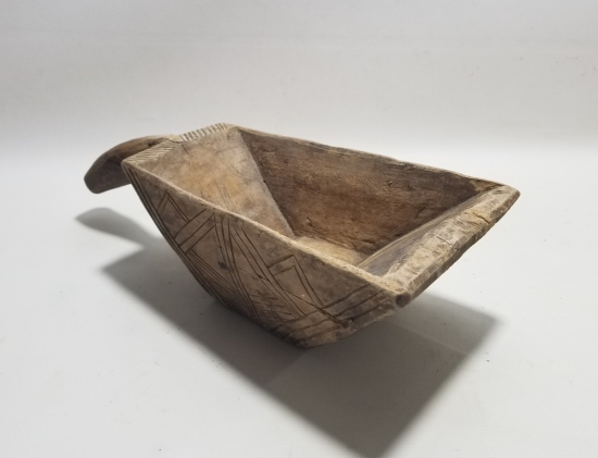 OSMANLI DÖNEMİ NADİR EL OYMA AHŞAP KAHVECİ KÜREĞİ - KAHVE KÜREĞİ