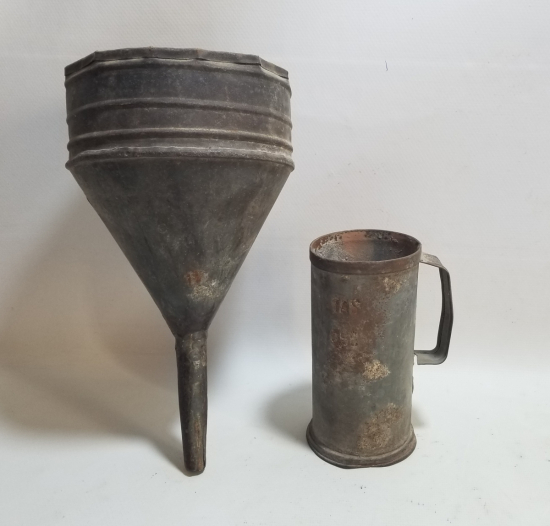 EL YAPIMI ANTİKA HUNİ VE ÖLÇÜ KABI