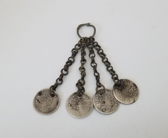 OSMANLI DÖNEMİ GÜMÜŞ PARALI FES SÜSÜ