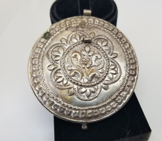 KABARTMA İŞÇİLİKLİ OSMANLI DÖNEMİ KAPAKLI CEP AYNASI