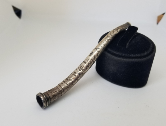 OSMANLI DÖNEMİ SAVAT İŞÇİLİKLİ GÜMÜŞ SİGARA AĞIZLIĞI